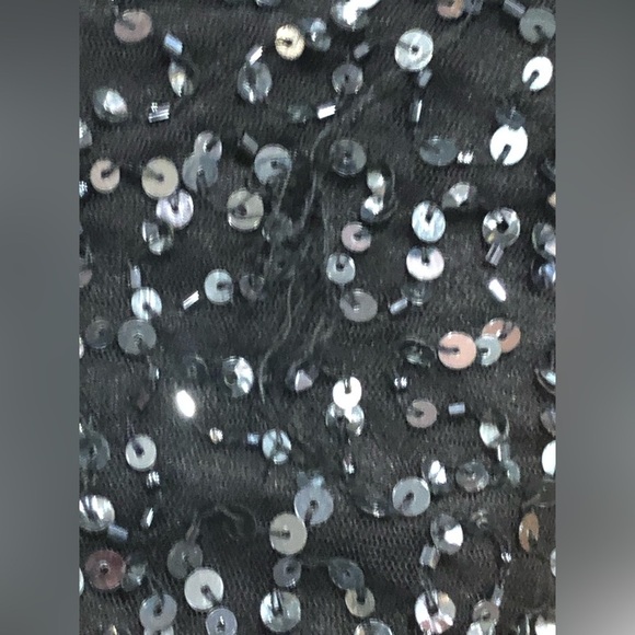 Adrianna Papell Black Sequin Tank Dress Short Sz 14 - Picture 4 of 9